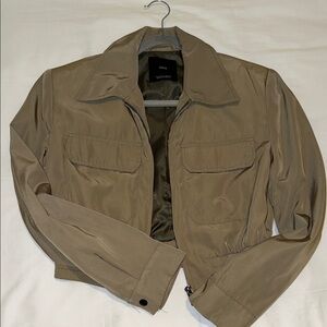MANGO KHAKI BOMBER JACKET